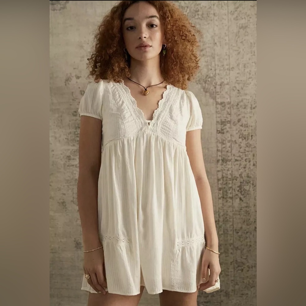 Urban Outfitters Lace Babydoll Dress (Size Med)
